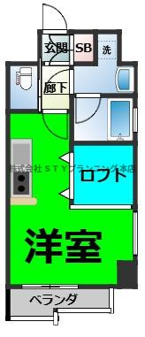 仲介手数料０円！レジデンスウインド山の手の間取り