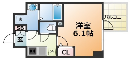 エスリード神戸三宮ヒルズの間取り