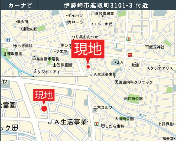 KIS伊勢崎市連取町32期　KEIAI　全1棟の地図