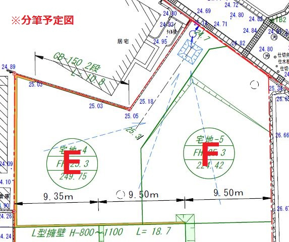 光井8丁目＿売土地の土地図