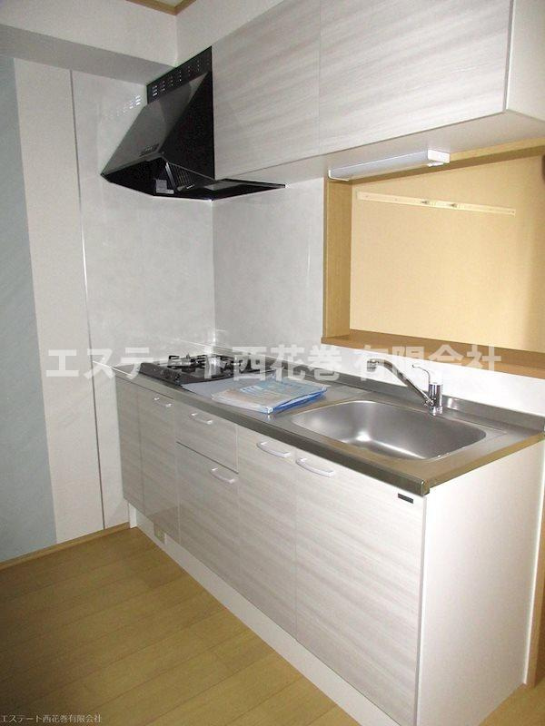 grand parace十二丁目Ⅱのキッチン|２口コンロ付き