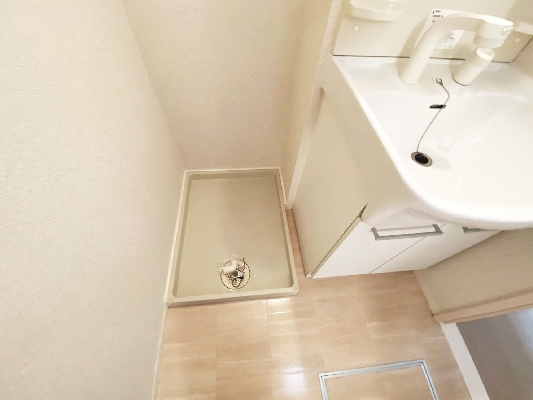 フォレストコート逆瀬川（サカセガワ）の洗面所|コンパクトで使いやすい洗面所