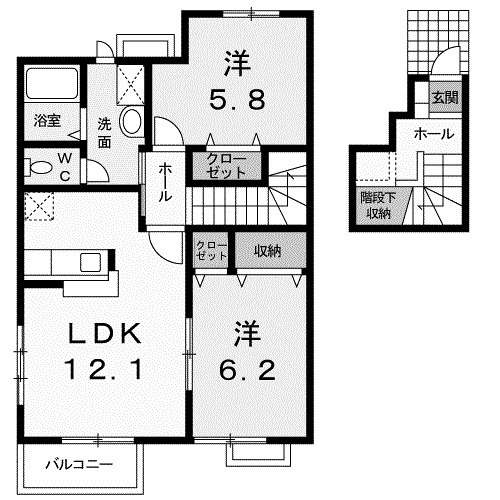 【間取り】 | メープルⅡ
