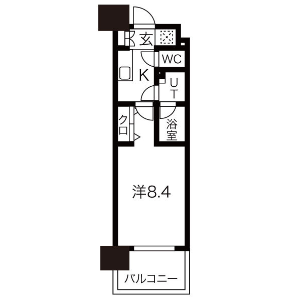 フローラル東別院の間取り