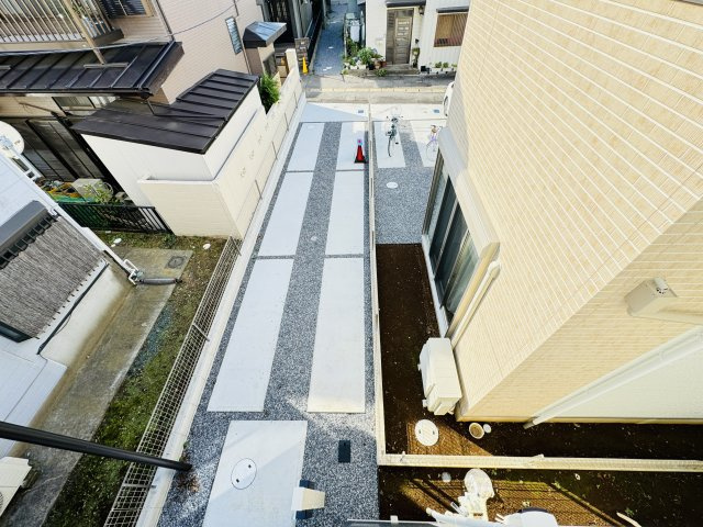 松戸市八ケ崎５丁目新築戸建【高木小学校：8分】の展望|バルコニーより道路側眺望