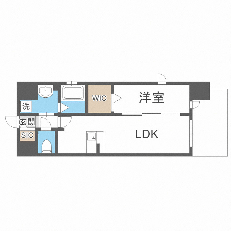 Quintet NAMBA(旧:レジュールアッシュNAMBA)の間取り