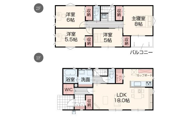 結城市結城　新築戸建23P2号棟の間取り