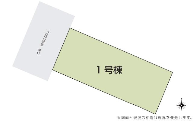 結城市結城　新築戸建23P2号棟の区画図