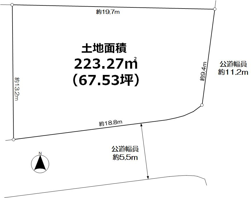 ☆弊 社 売 主☆神戸市垂水区南多聞台２丁目土地の土地図
