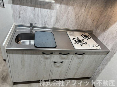 【キッチン】 | Lien南本庄 | 2口ガスコンロ
