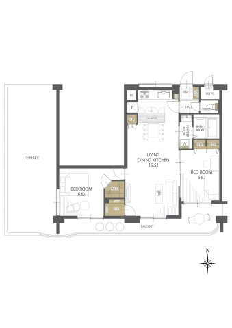 【間取り】朝日プラザ五橋Ⅱ 