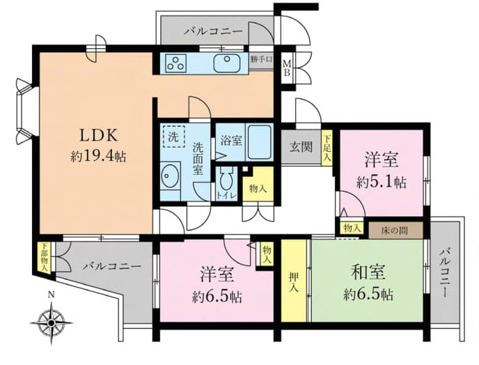 多摩市鶴牧３丁目の中古マンション