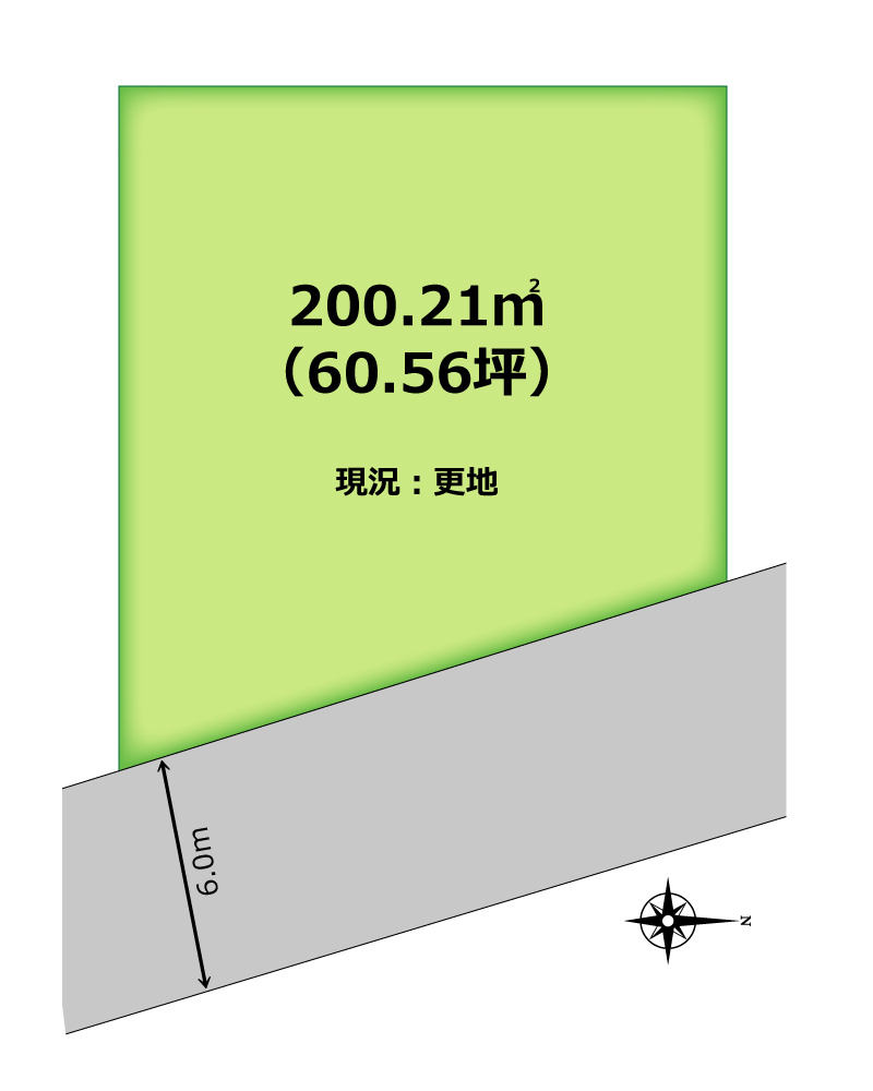 ふじみ野市大井武蔵野の売地の土地図|60坪超の広い敷地、現況更地につき即建築可能です。
資料請求や現地案内など、お気軽にお問い合わせください。