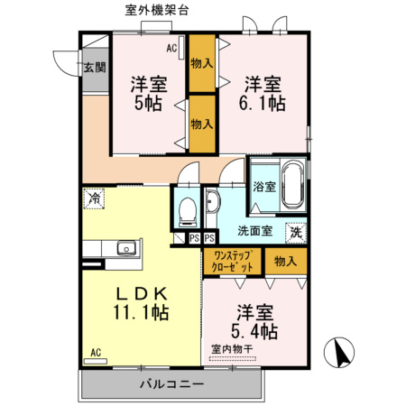 La Bellezza B棟の間取り