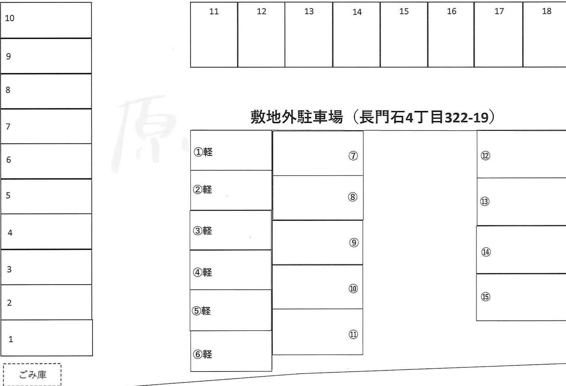 エスペランクレール長門石の地図