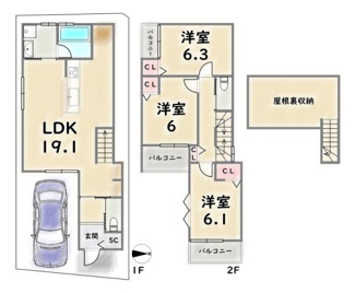 【間取り】 | 中京区壬生辻町 | 1号地