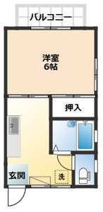 １Kの間取りです♪