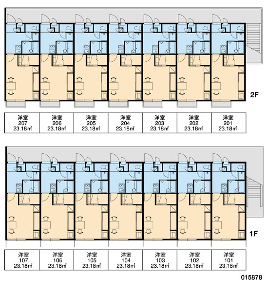 レオパレスフルールⅡの区画図|画像3