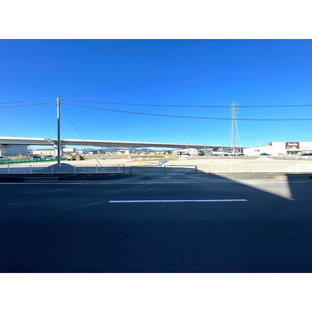 本巣市政田の事業用地の駐車場