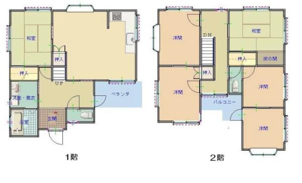 和歌山市満屋　中古戸建の間取り