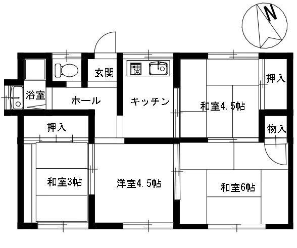 和歌山市榎原　中古戸建の間取り