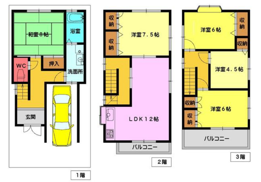 市町貸家の間取り