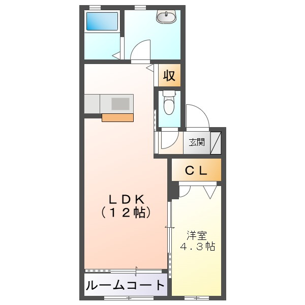 プリムヴェール壱番館の間取り