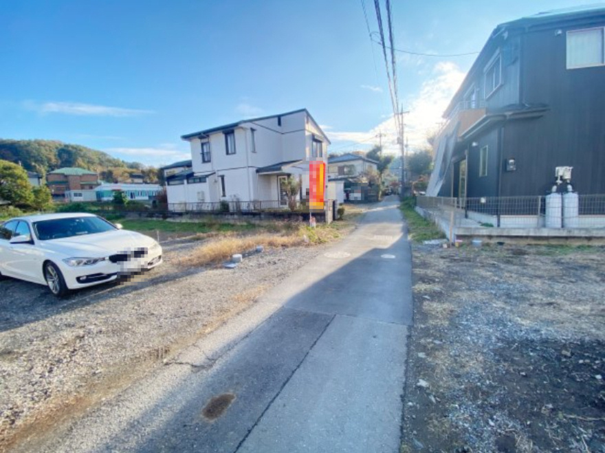 祝：成約済み　八王子市　下恩方町　売地の前面道路含む現地写真|緑豊かな建築条件付きの売地です。～仲介手数料無料☆八王子ひなた不動産～八王子市下恩方町　売地