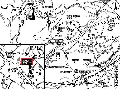 『八王子市土地』八王子市下恩方町1852-1【仲介手数料無料】の地図|～仲介手数料無料☆八王子ひなた不動産～八王子市下恩方町　売地