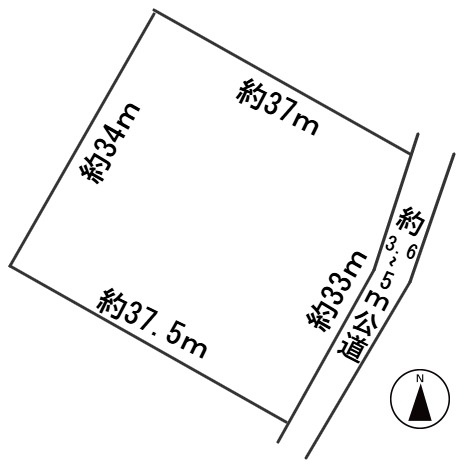 ６４３２５　岐阜市太郎丸知之道土地の区画図