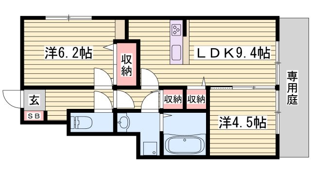 フォーリアB棟の間取り