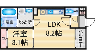 【間取り】 | REGALEST道徳 | 略図のため、現状優先
