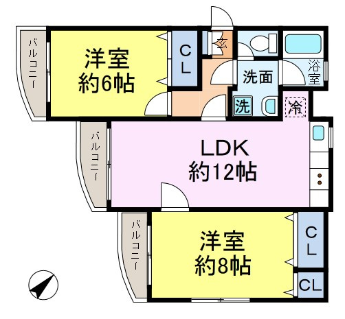 クレストヒルズ新小岩駅前の間取り