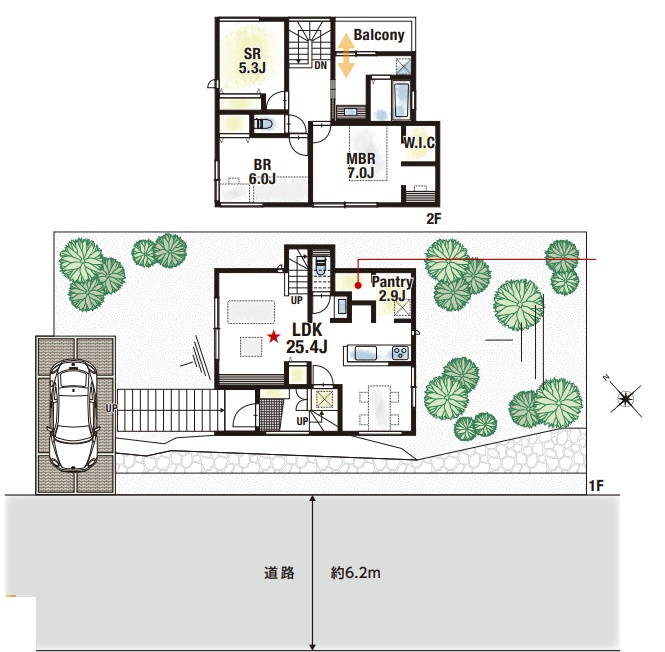 神戸市東灘区住吉台　新築一戸建ての間取り|1号地