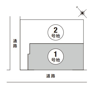 神戸市東灘区住吉台　新築一戸建ての区画図|全２区画