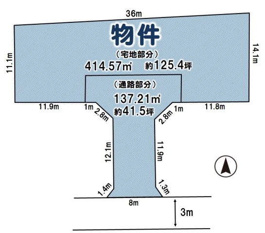 壬生町本丸2丁目の土地図