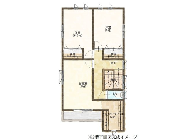 戸建　長野市三輪八丁目の間取り|2階間取図