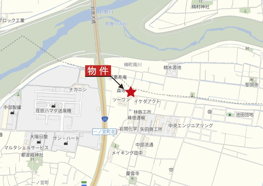 鈴鹿市池田町の地図|広域Map