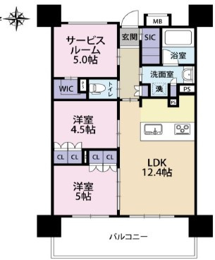 クオス小田原3の間取り