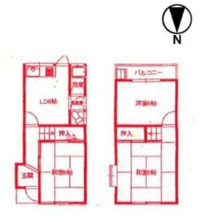 【間取り】 | 東大阪市柏田西３丁目貸家