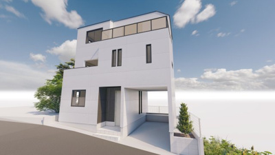 【外観パース】 | ◇◆下川井町新築戸建◆◇ | ◆堂々たる趣ながら、主張し過ぎずどこか余裕を感じさせるシャープなフォルムで佇む邸宅は、晴天の空と照らし合わせる事で、本来あるべき完成形の姿を見せてくれます。