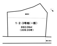 沖縄市与儀1丁目　売地の画像