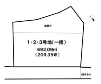 沖縄市与儀1丁目　売地の画像
