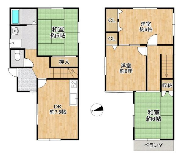 【間取り】 | 須磨区白川台2丁目　中古戸建