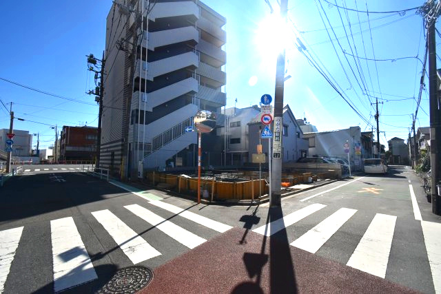 丸山2丁目・新築戸建の前面道路含む現地写真