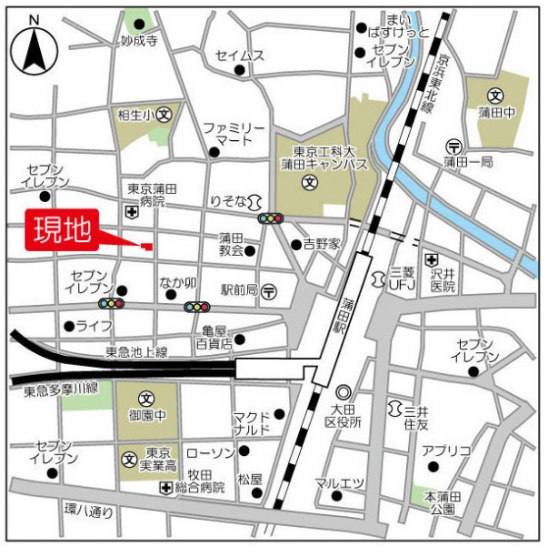 K-residence蒲田の地図