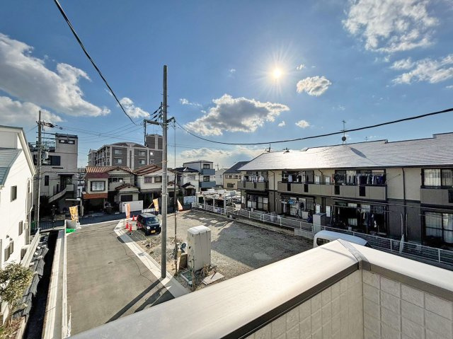 サニーサイド寺本1丁目新築戸建│3LDK+駐車駐輪可（車種制限有）の展望|2階バルコニーからの眺望写真です。