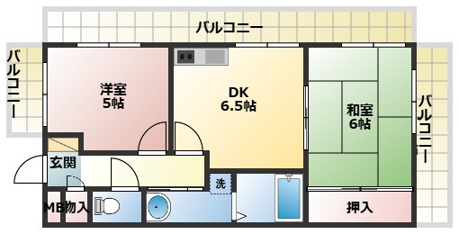 ロイヤルコーポ野添の間取り