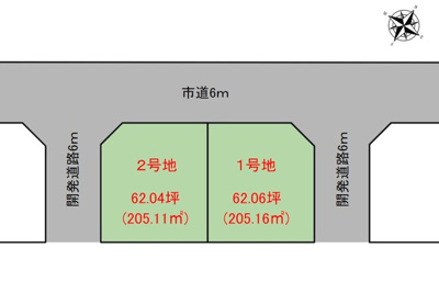 【区画図】 | Felidia Garden　伊達市箱崎　１号地