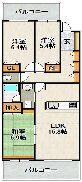 ダイアパレス宝塚月見山の間取り